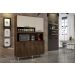 Kit Cozinha Compacta 5 Portas Esmeralda CHF Moveis Imbuia/Off White