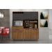 Kit Cozinha Compacta Charme CHF Moveis Carvalho/Grafite