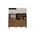 Kit Cozinha Compacta Charme CHF Moveis Carvalho/Off White
