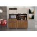Kit Cozinha Compacta Charme CHF Moveis Carvalho/Off White