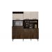 Kit Cozinha Compacta Charme CHF Moveis Imbuia/Off White