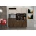 Kit Cozinha Compacta Charme CHF Moveis Imbuia/Off White