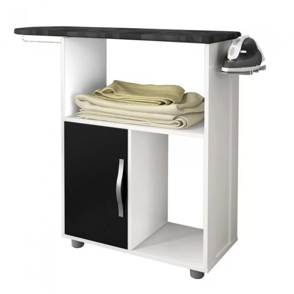 Tábua de Passar com Porta Dakar CHF Moveis Branco/Preto