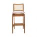 Banqueta Atlântida Amêndoa e Linho Off White - WP 58455