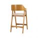 Banqueta Estofada Ottawa Amêndoa e Linho Off White - 58456
