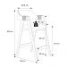 Banqueta Estofada Ottawa Cappuccino e Linho Off White - 58457