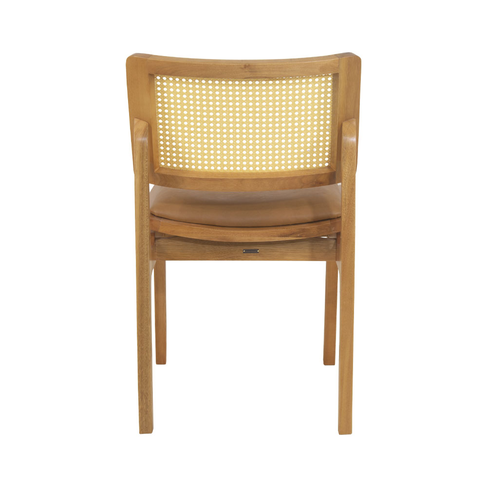 Cadeira de Jantar Atlântida Amêndoa Couríssimo Caramelo - WP 59047