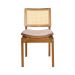 Cadeira de Jantar Atlântida Amêndoa e Linho Off White - WP 58454