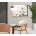 Cadeira de Jantar Estofada Litchi Amêndoa com Linho Off White e Korino Caramelo - 58984