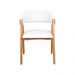 Cadeira de Jantar Estofada Ottawa Amêndoa Bouclé Off White - 58463