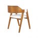 Cadeira de Jantar Estofada Ottawa Amêndoa Bouclé Off White - 58463