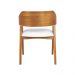 Cadeira de Jantar Estofada Ottawa Amêndoa Bouclé Off White - 58463