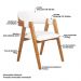 Cadeira de Jantar Estofada Ottawa Amêndoa Bouclé Off White - 58463