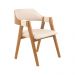 Cadeira de Jantar Estofada Ottawa Amêndoa e Linho Off White - 58431