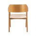 Cadeira de Jantar Estofada Ottawa Amêndoa e Linho Off White - 58431