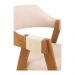 Cadeira de Jantar Estofada Ottawa Amêndoa e Linho Off White - 58431