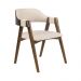 Cadeira de Jantar Estofada Ottawa Cappuccino e Linho Off White - 58459