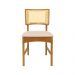 Cadeira de Jantar Hanna com Tela Natural e Linho Off White - 58458