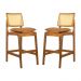 Conjunto 2 Banquetas Atlântida Amêndoa e Couríssimo Caramelo - WP 59151