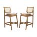 Conjunto 2 Banquetas Atlântida Amêndoa e Linho Off White - WP 59118