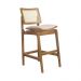 Conjunto 2 Banquetas Atlântida Amêndoa e Linho Off White - WP 59118
