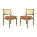 Conjunto 2 Cadeiras de Jantar Atlântida Amêndoa Couríssimo Caramelo - WP 59048