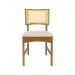 Conjunto 2 Cadeiras de Jantar Hanna Tela Natural e Linho Off White - WP 59094