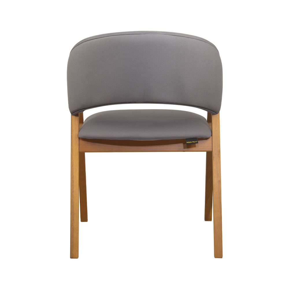 Conjunto 2 Cadeiras de Jantar Litchi Amêndoa com Linho Cinza - WP 59160