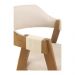Conjunto 2 Cadeiras de Jantar Ottawa Amêndoa Linho Off White - 58958