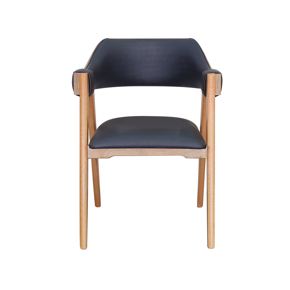Conjunto 2 Cadeiras de Jantar Ottawa Amêndoa e Korino Preto - WP 59109