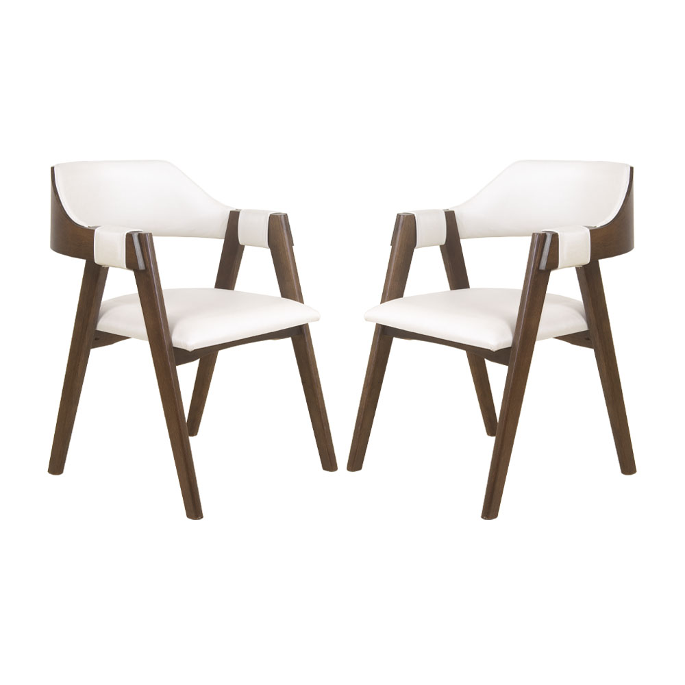 Conjunto 2 Cadeiras de Jantar Ottawa Cappuccino Korino Perolado - 58979
