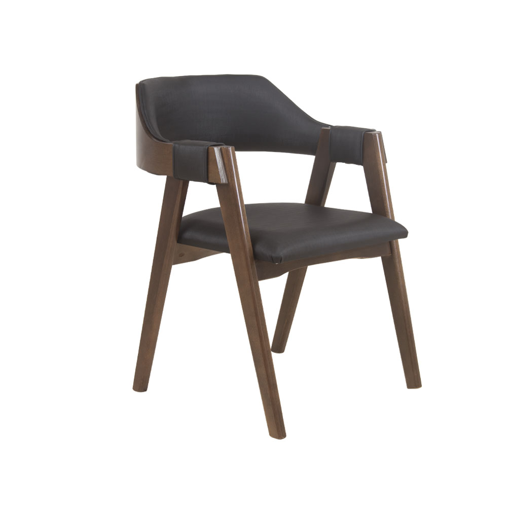 Conjunto 2 Cadeiras de Jantar Ottawa Cappuccino Korino Preto - 58985