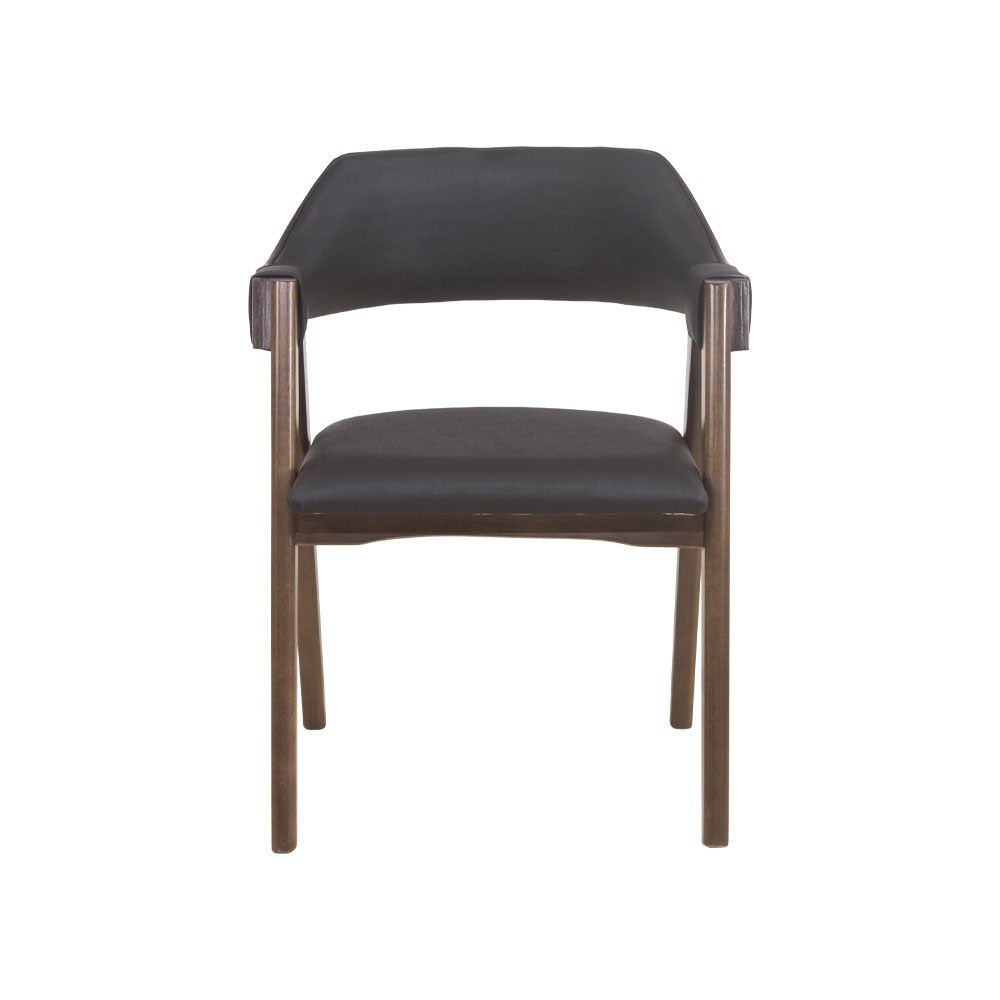 Conjunto 2 Cadeiras de Jantar Ottawa Cappuccino Korino Preto - 58985
