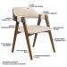 Conjunto 2 Cadeiras de Jantar Ottawa Cappuccino Linho Off White - 58971