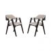 Conjunto 2 Cadeiras de Jantar Ottawa Preta Linho Off White - 58967
