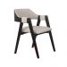 Conjunto 2 Cadeiras de Jantar Ottawa Preta Linho Off White - 58967