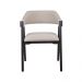 Conjunto 2 Cadeiras de Jantar Ottawa Preta Linho Off White - 58967
