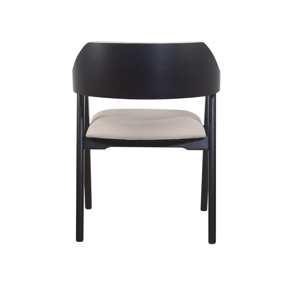 Conjunto 2 Cadeiras de Jantar Ottawa Preta Linho Off White - 58967