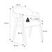 Conjunto 2 Cadeiras de Jantar Ottawa Preta Linho Off White - 58967