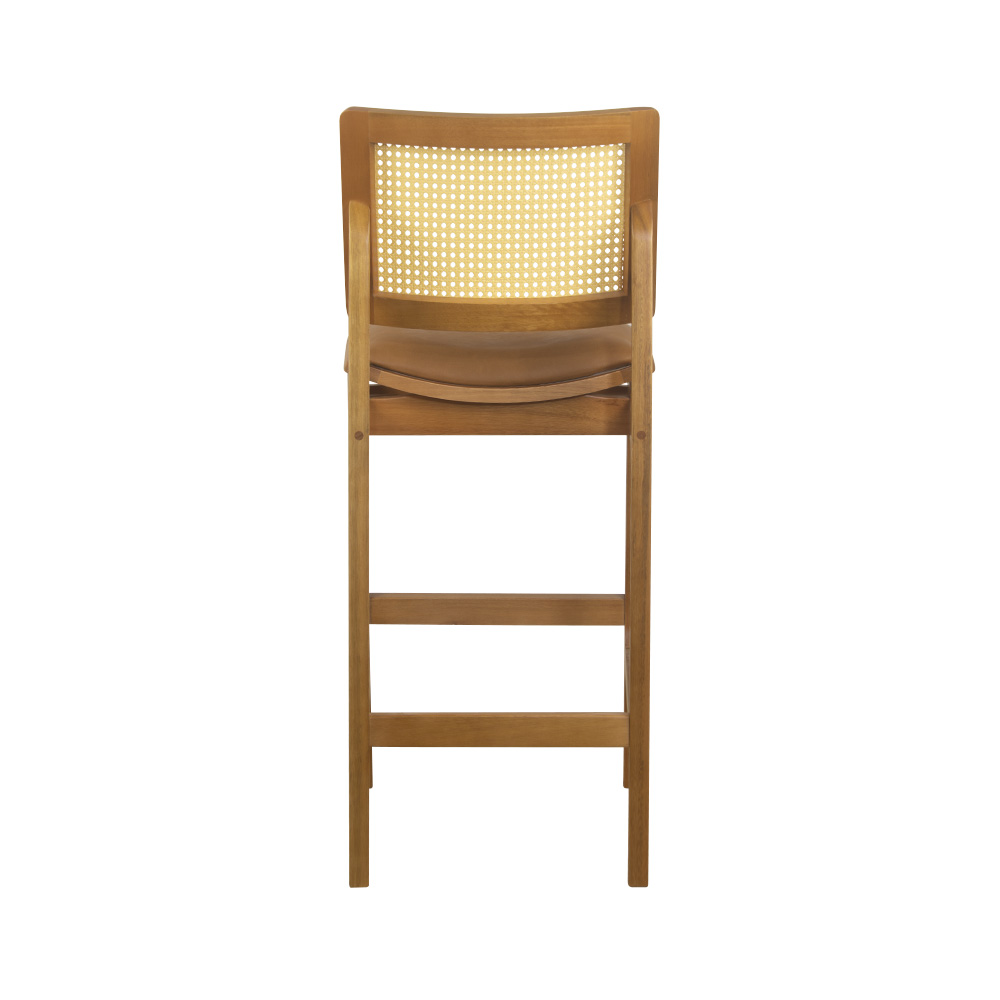 Conjunto 3 Banquetas Atlântida Amêndoa e Couríssimo Caramelo - WP 59152