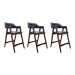 Conjunto 3 Banquetas Estofadas Ottawa Cappuccino e Korino Preto - 58955