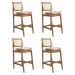 Conjunto 4 Banquetas Atlântida Amêndoa e Linho Off White - WP 59120