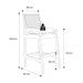 Conjunto 4 Banquetas Atlântida Amêndoa e Linho Off White - WP 59120
