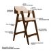 Conjunto 4 Banquetas Estofadas Ottawa Cappuccino e Linho Off White - 58950