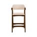 Conjunto 4 Banquetas Estofadas Ottawa Cappuccino e Linho Off White - 58950