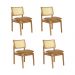 Conjunto 4 Cadeiras de Jantar Atlântida Amêndoa Couríssimo Caramelo - WP 59049