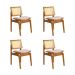 Conjunto 4 Cadeiras de Jantar Atlântida Amêndoa e Linho Off White - WP 59125