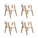 Conjunto 4 Cadeiras de Jantar Ottawa Amêndoa e Bouclé Off White - 59187