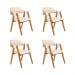 Conjunto 4 Cadeiras de Jantar Ottawa Amêndoa e Linho Off White - 58959