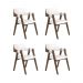 Conjunto 4 Cadeiras de Jantar Ottawa Cappuccino Korino Perolado - 58980